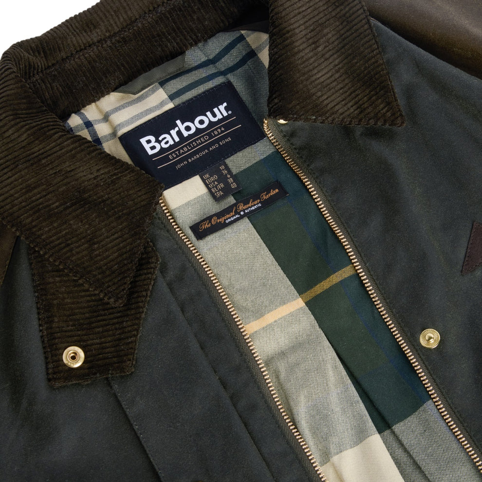 Barbour Evette Wax Jacket Olive