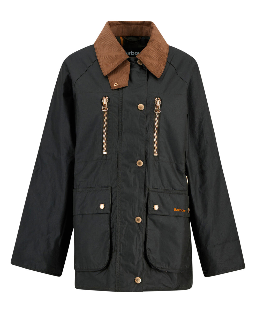 Barbour W Argill Wax Jacket Olive Black