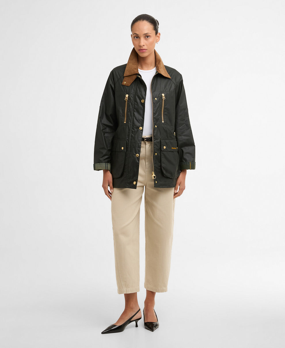 Barbour W Argill Wax Jacket Olive Black
