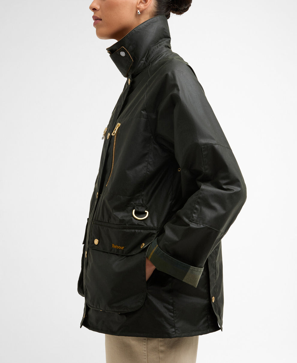 Barbour W Argill Wax Jacket Olive Black