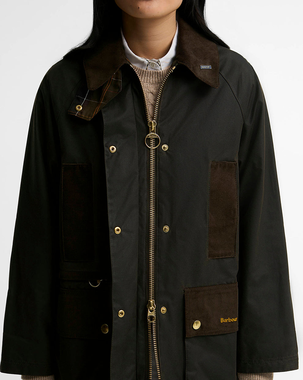 Barbour W Icons Modern Beaufort Wax Olive