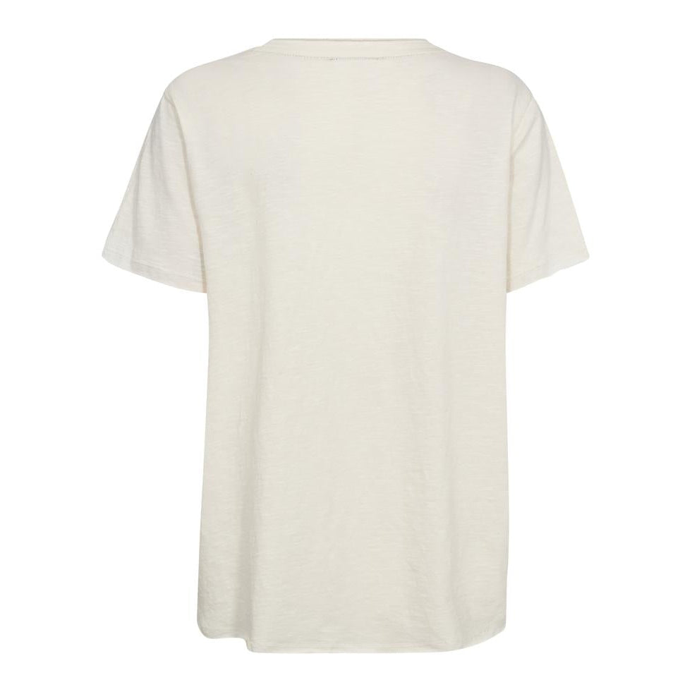 Mos Mosh W Fiona O-SS Embroidery T- Shirt Ecru