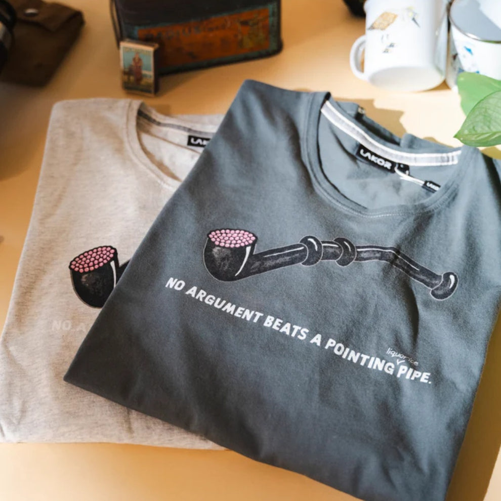 Lakor U Lakridspibe T-Shirt Oatmeal Melange