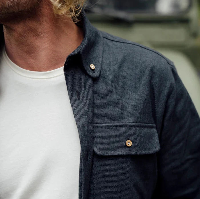 LAKOR M Moss Skjorte Dark Slate