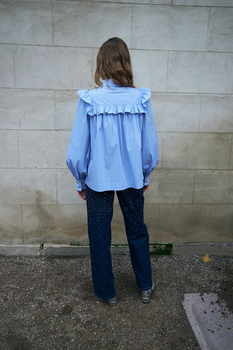 CRAS W Liviacras Shirt Blue Stripe