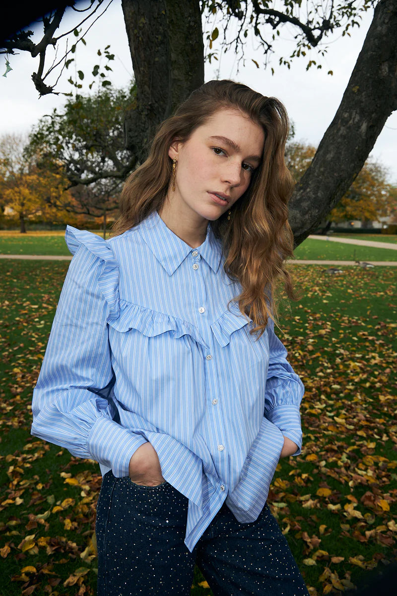 CRAS W Liviacras Shirt Blue Stripe