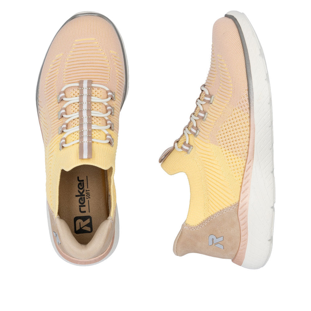 Rieker W Sko Yellow Combination - M5066-68