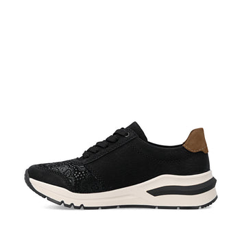 Rieker W Sko Synthetic Sport Sole - Heel/Wedge Black - M6618-00