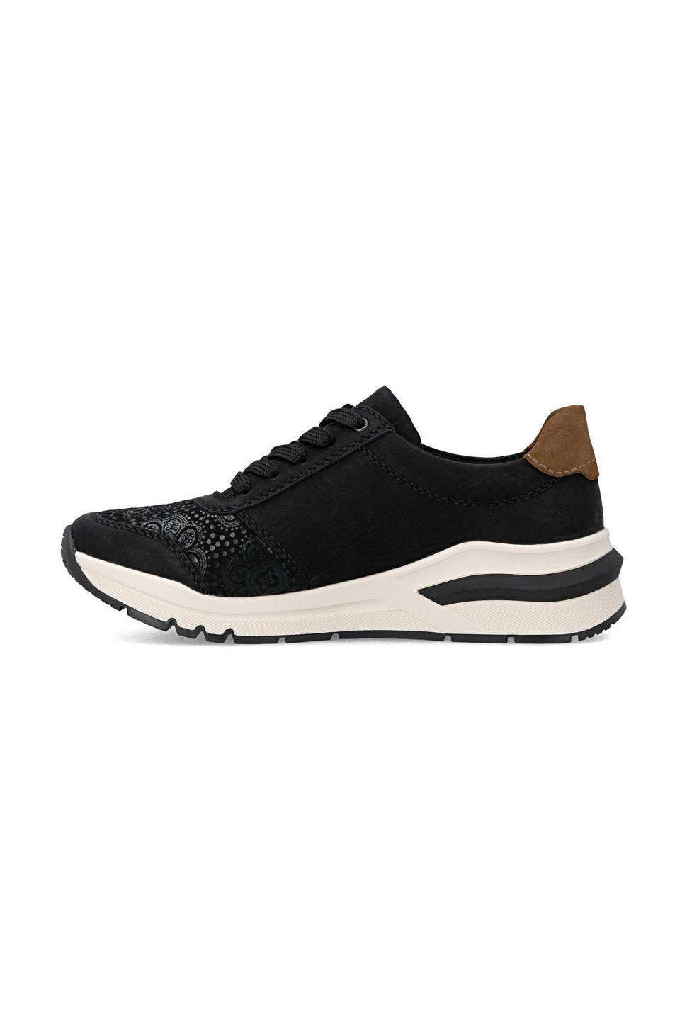 Rieker W Sko Synthetic Sport Sole - Heel/Wedge Black - M6618-00