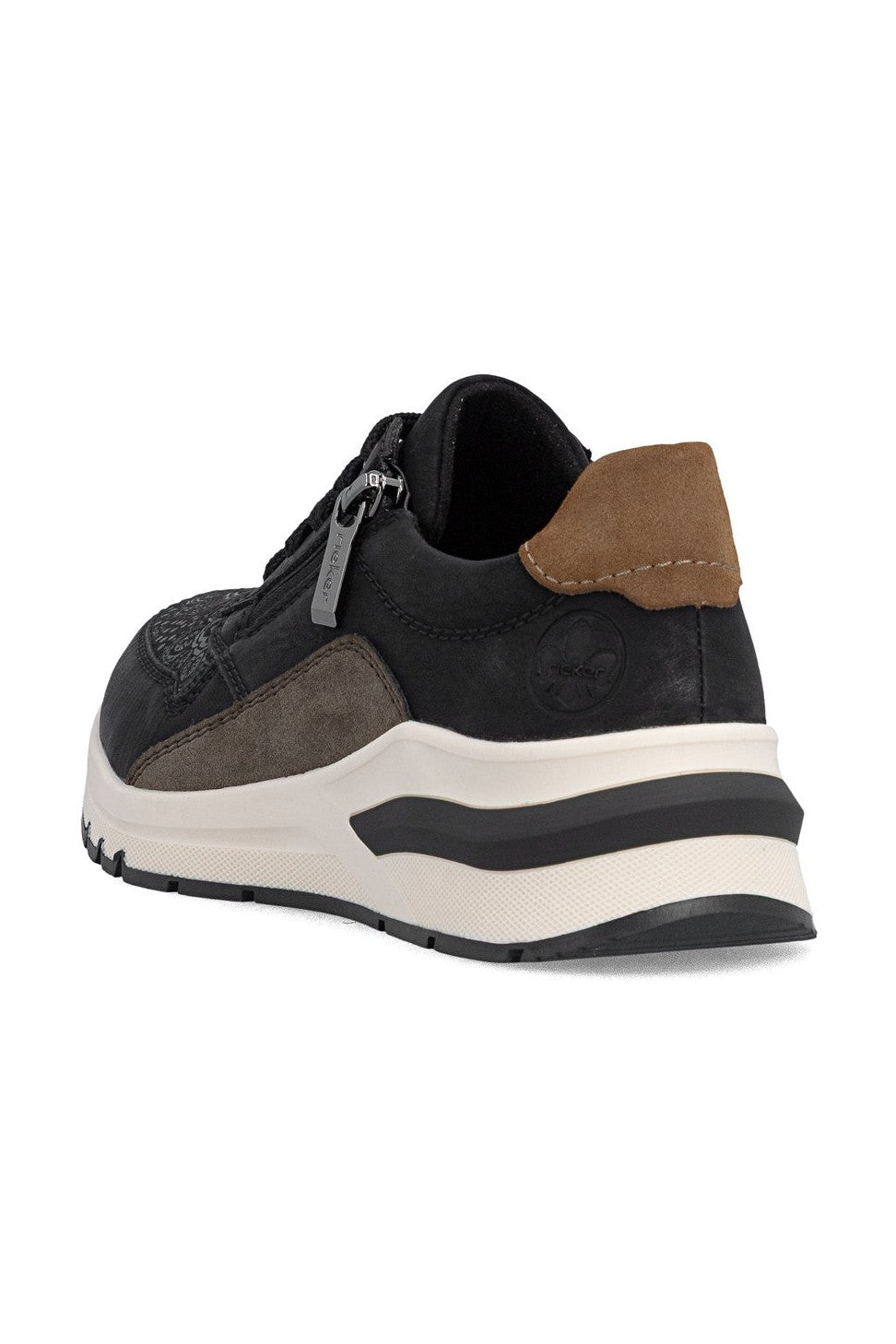 Rieker W Sko Synthetic Sport Sole - Heel/Wedge Black - M6618-00