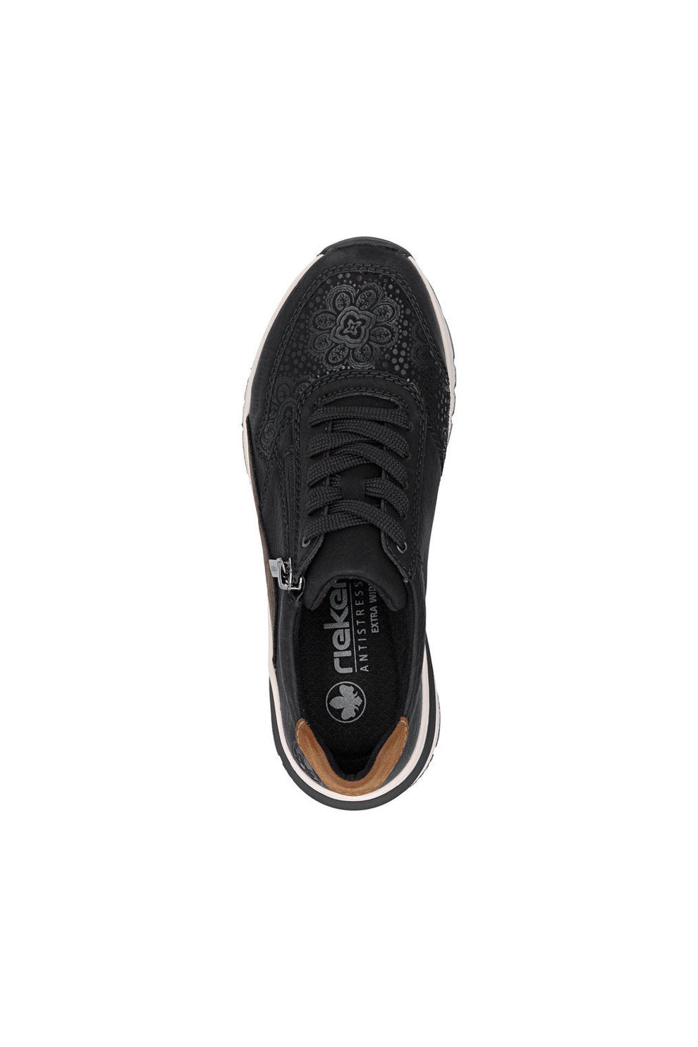 Rieker W Sko Synthetic Sport Sole - Heel/Wedge Black - M6618-00