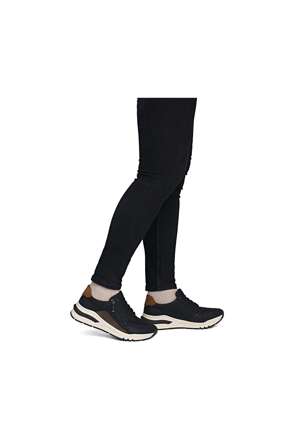 Rieker W Sko Synthetic Sport Sole - Heel/Wedge Black - M6618-00