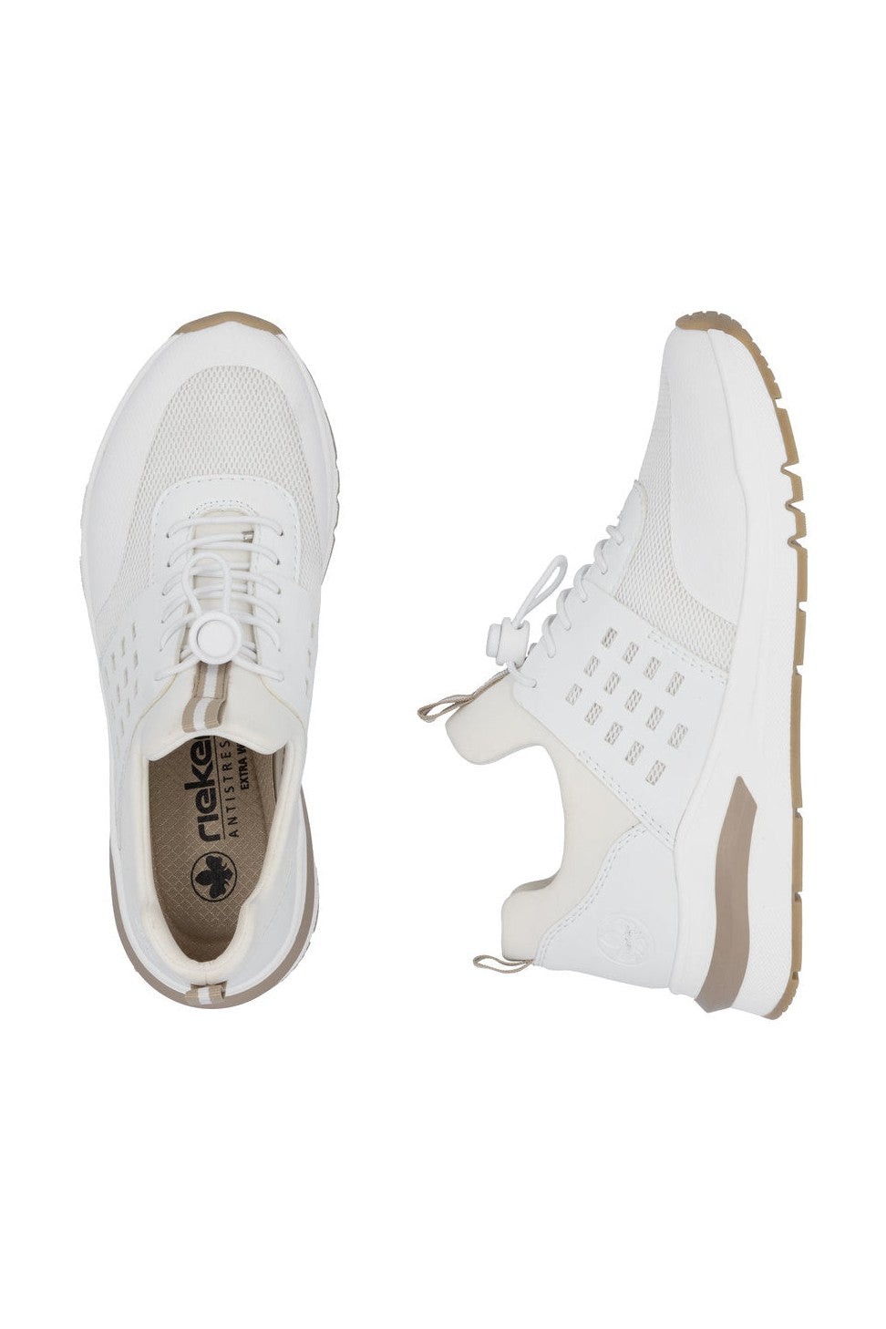 Rieker W Sneakers med Elastiksnøre White