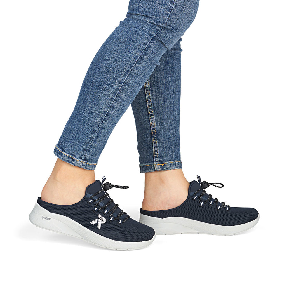 Rieker W Slip-In Sko Blue - M8558-14
