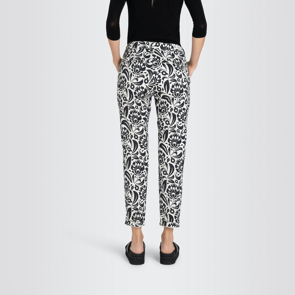 MAC W Chino Turn Up Bukser Black White