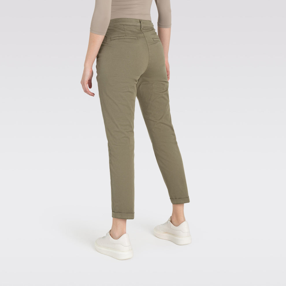 MAC W Chino Turn Up Bukser Martini Olive