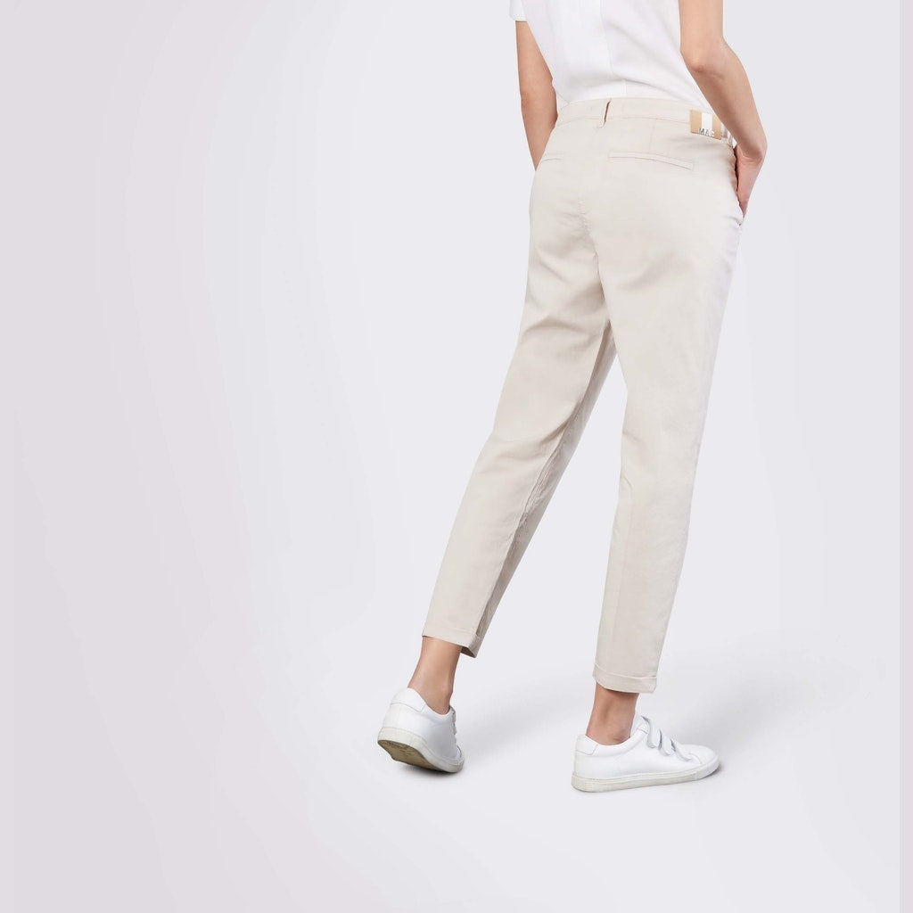 MAC W Chino Turn Up Bukser Ivory