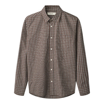 Forét M Maple Poplin Shirt Brown Khaki