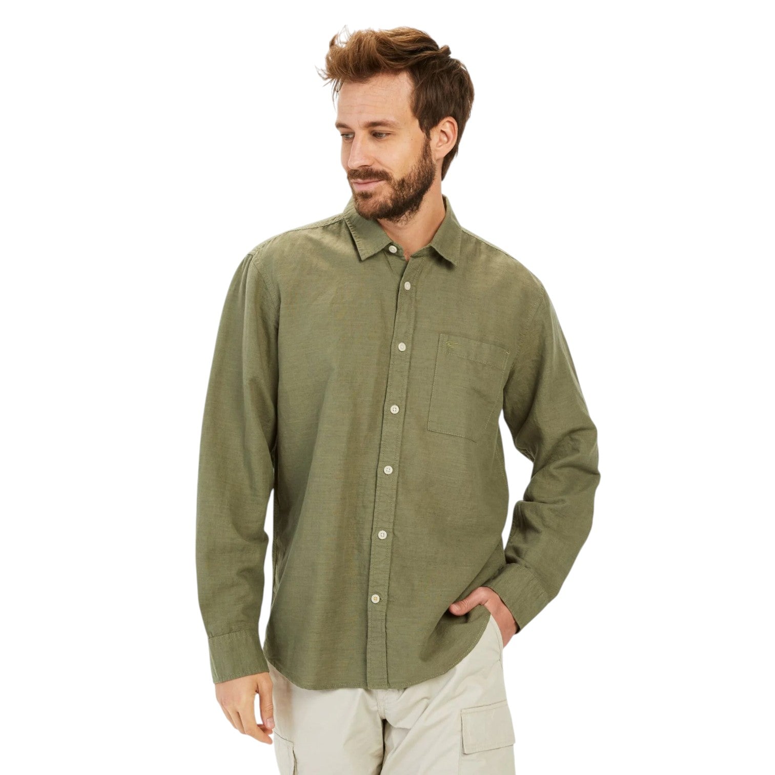 Camel Active M Longsleeve Shirt Dusty Khaki
