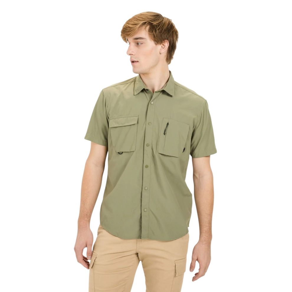 Camel Active M 5S68 Shortsleeve Shirt Mossstone