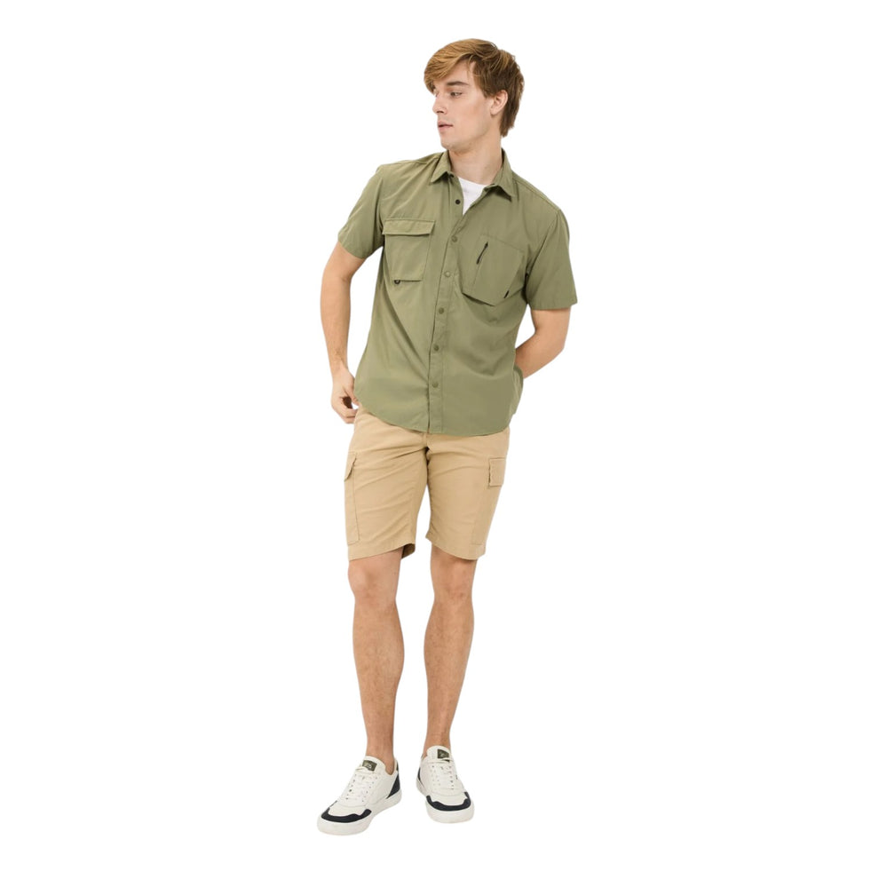 Camel Active M 5S68 Shortsleeve Shirt Mossstone