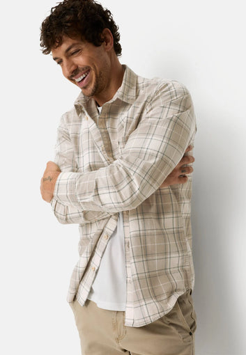 Camel Active M Longsleeve Shirt Grey Check