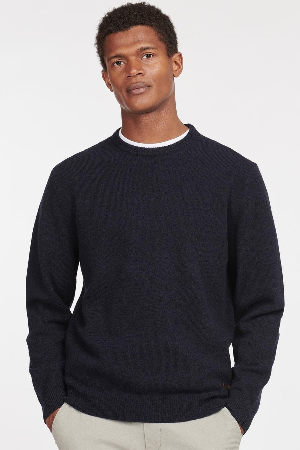 Barbour M Essential Patch Crew Strik Navy