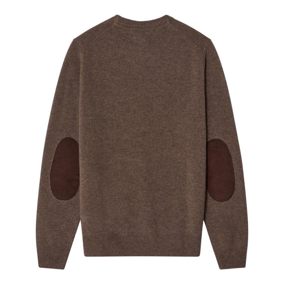 Barbour M Essential Patch Crew Strik Dark Stone