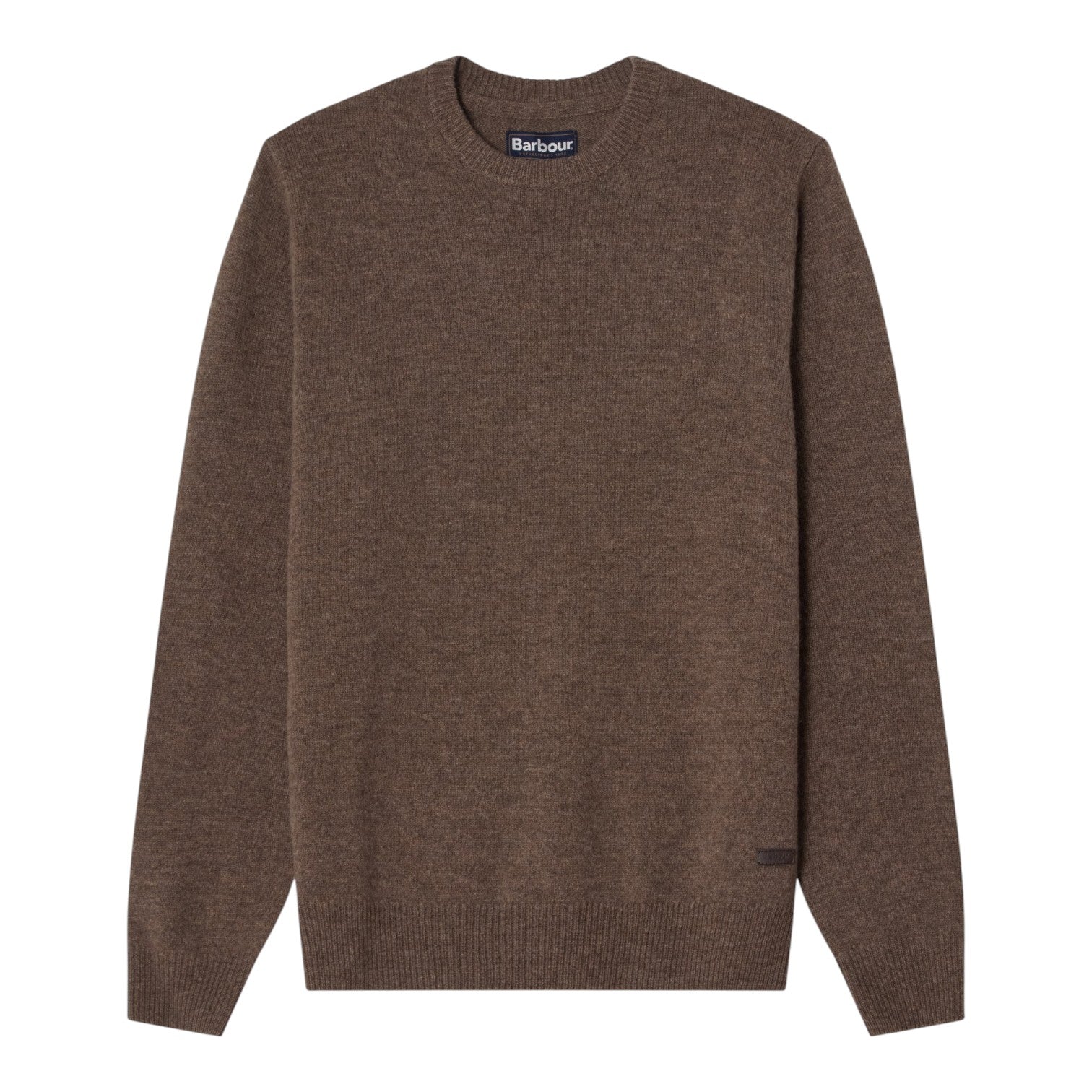 Barbour M Essential Patch Crew Strik Dark Stone