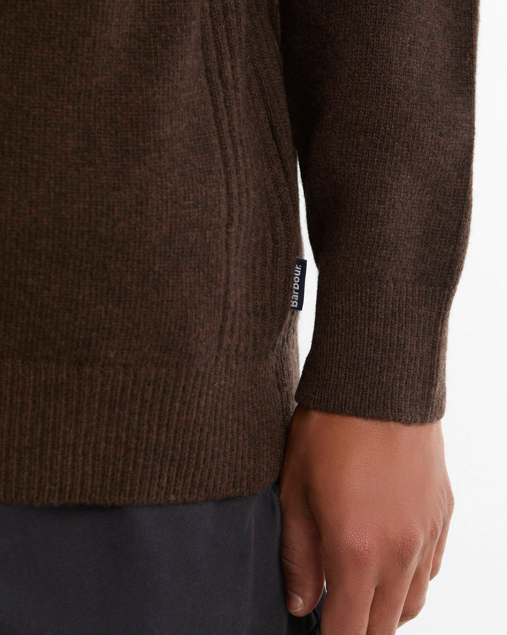 Barbour Holden Half Zip Dark Oak