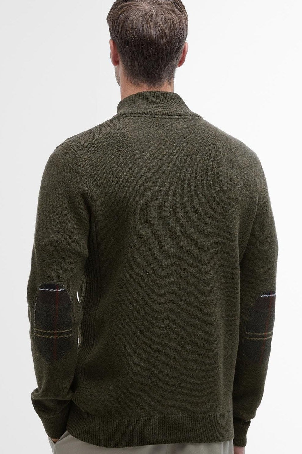 Barbour M Holden Half Zip Olive Marl