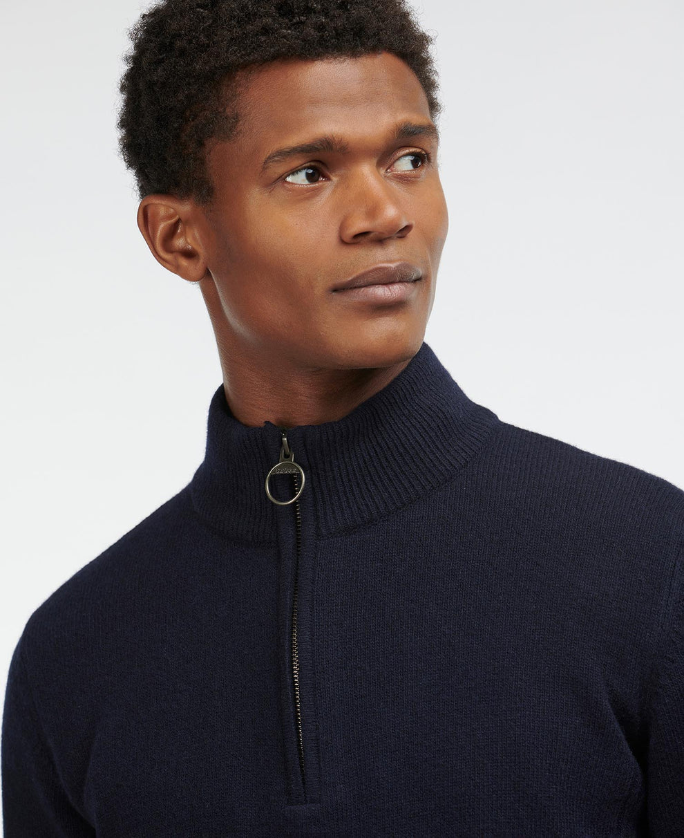 Barbour M Holden Half Zip Navy