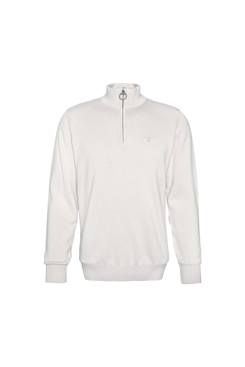 Barbour M Cotton Half Zip Knitted Jumper Mist