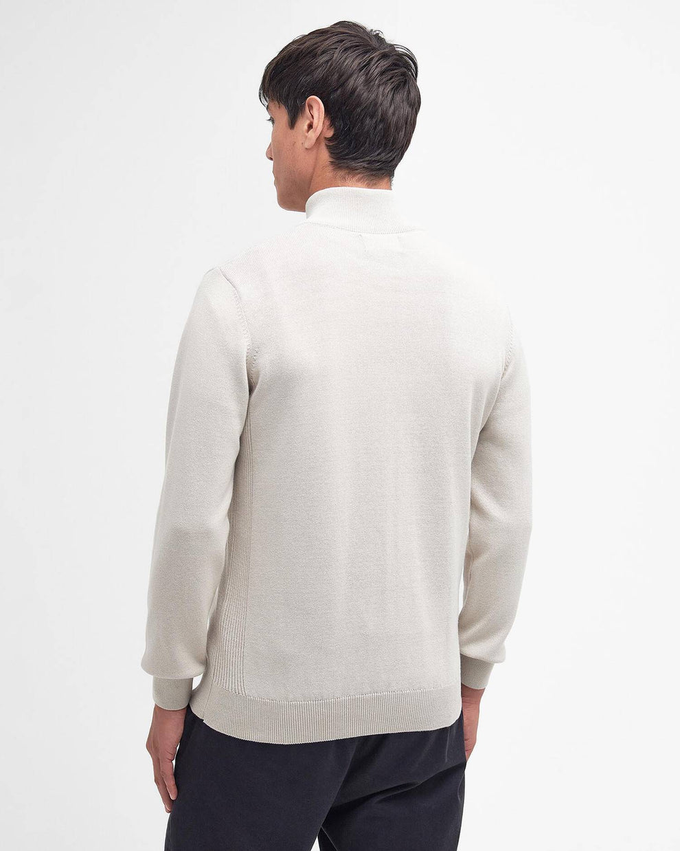 Barbour M Cotton Half Zip Knitted Jumper Mist