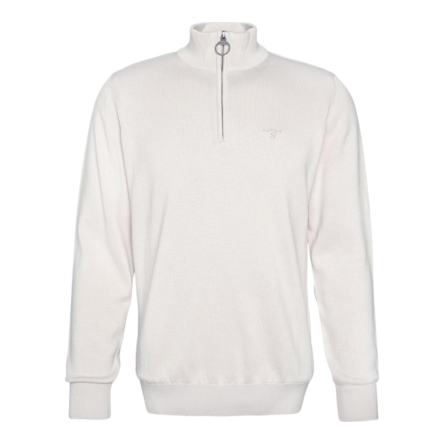 Barbour M Cotton Half Zip Knitted Jumper Mist