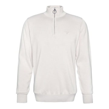 Barbour M Cotton Half Zip Knitted Jumper Mist
