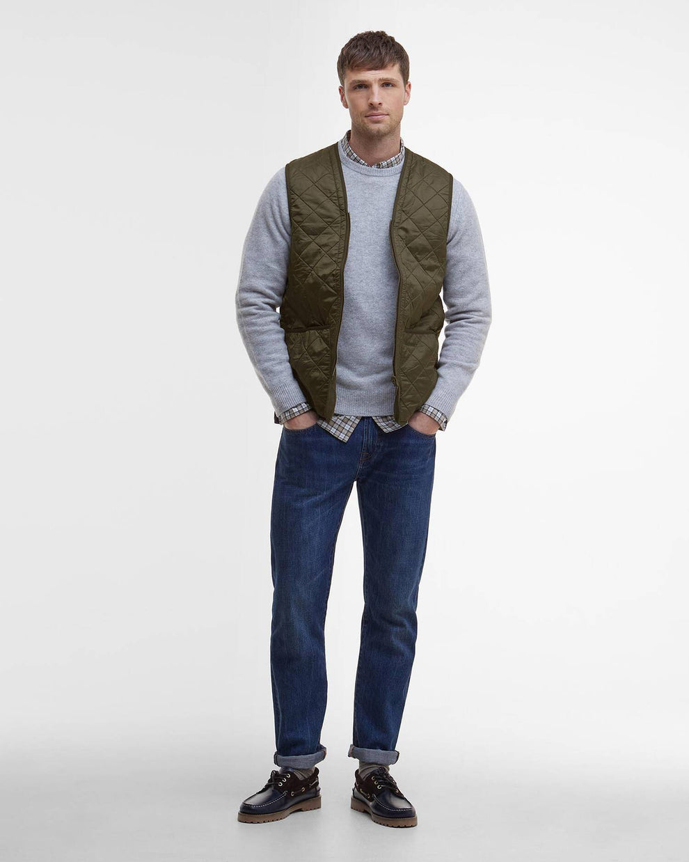 Barbour M Polarquilt Waistcoat Zip Olive