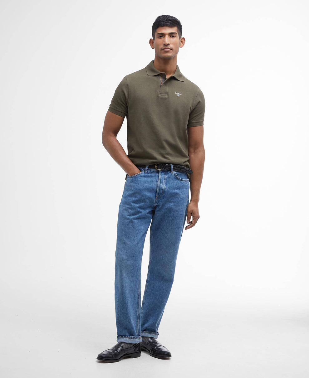 Barbour M Tartan Pique Polo Shirt Olive
