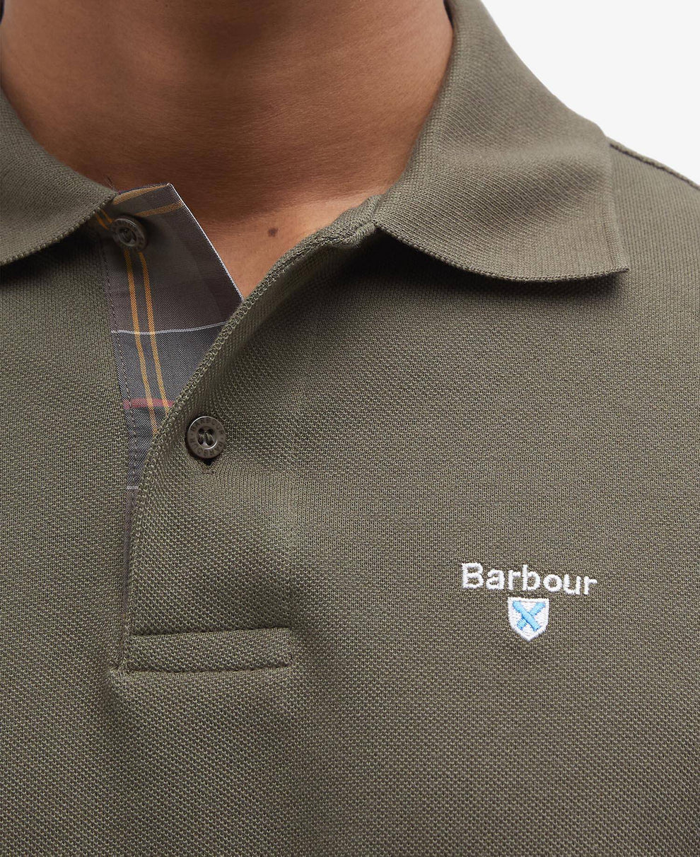 Barbour M Tartan Pique Polo Shirt Olive
