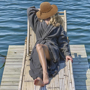 Henriette Steffensen W Bathrobe Grey OS