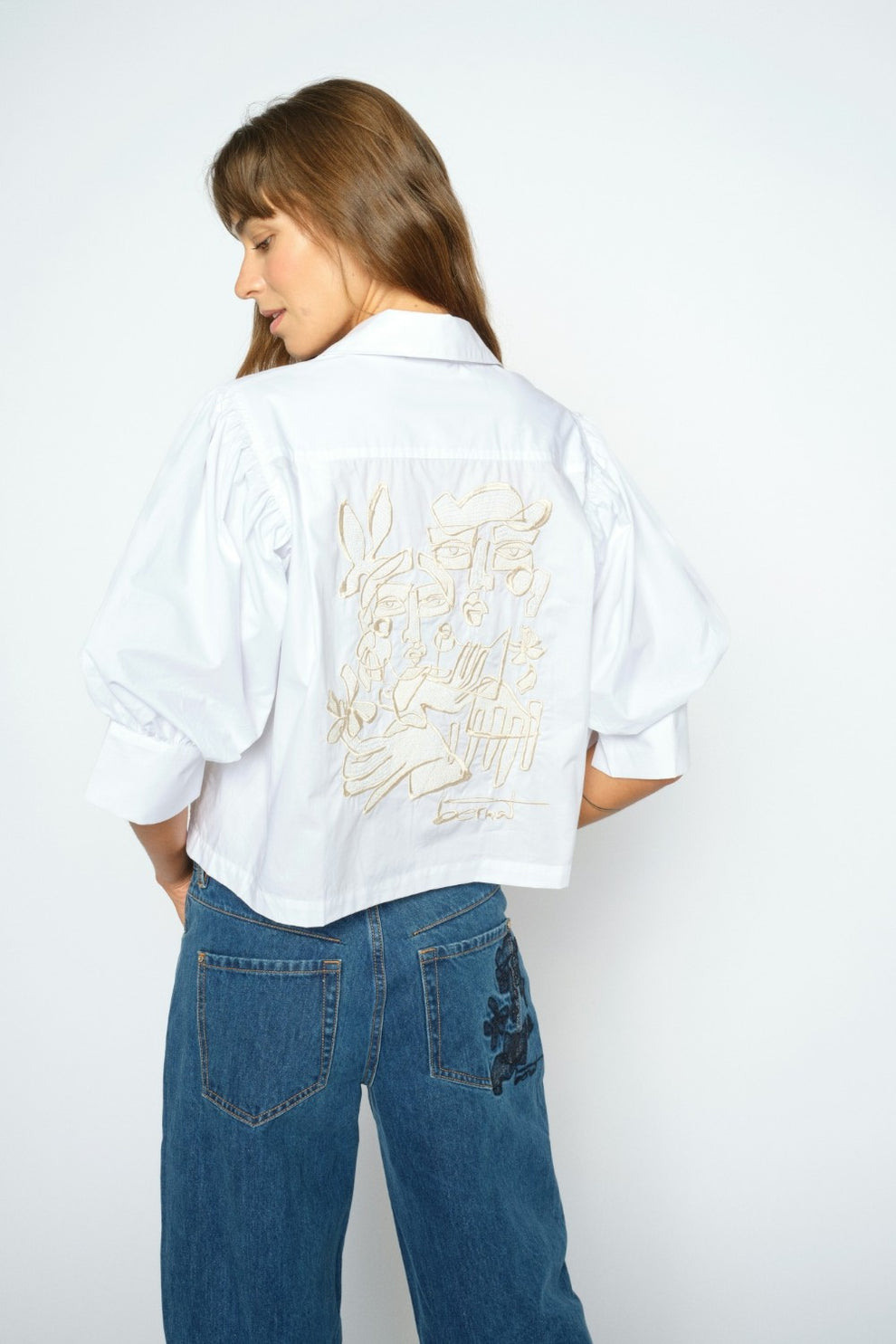 Mos Mosh Mmadjao Bernat Emb Shirt White
