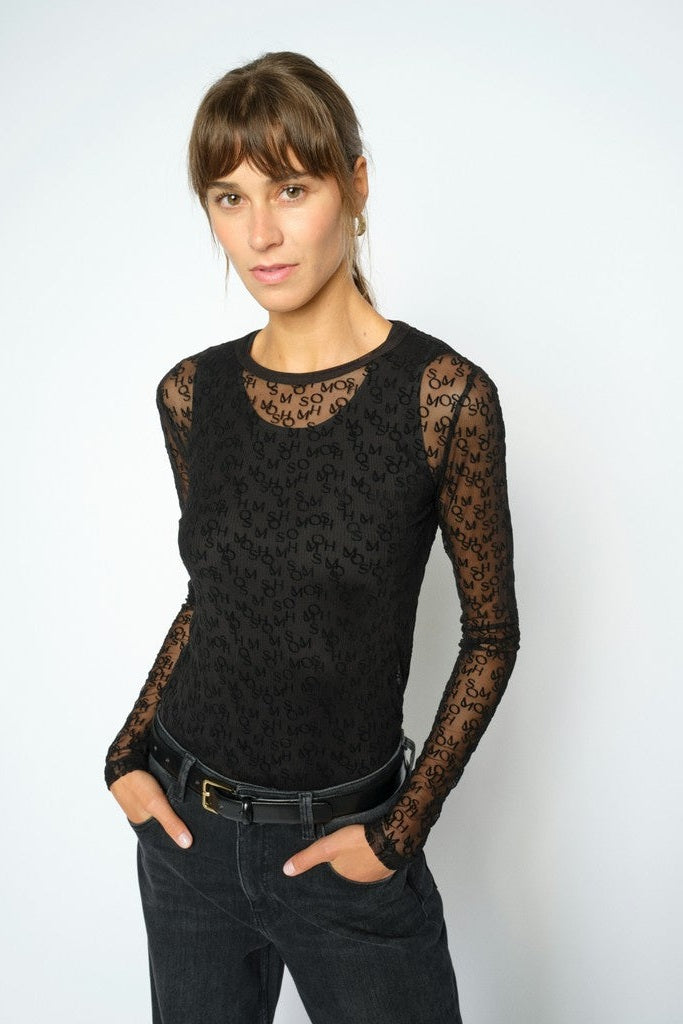 Mos Mosh Mmloretta Mono Mesh Blouse Delicioso