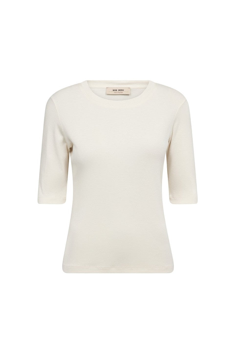 Mos Mosh Mmmali O-Neck 3/4 Sleeve T-Shirt Ecru