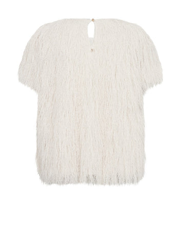 Mos Mosh Mmbrim O-Ss Faux Fur Tee Ecru