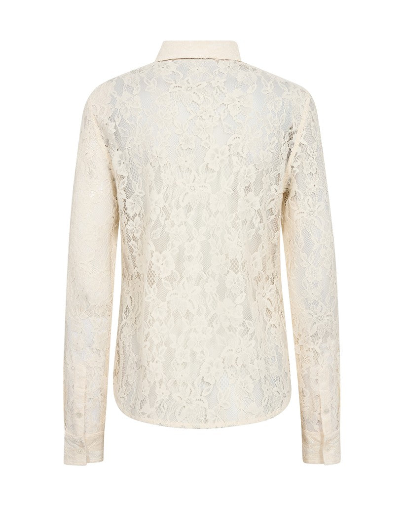 Mos Mosh Mmkether Lace Tie Shirt Ecru