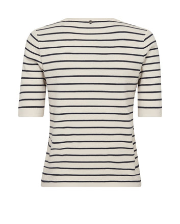 Mos Mosh Mmaliz Caliz Stripe Ss Knit India Ink