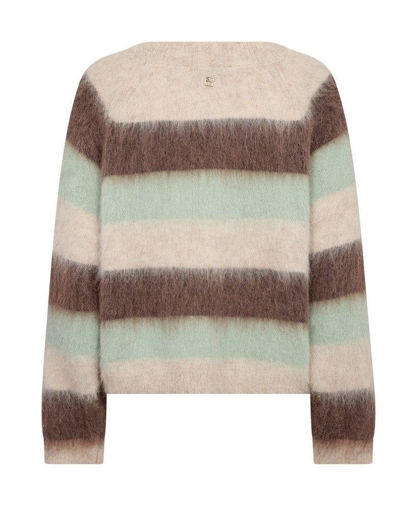 Mos Mosh Mmsuvi Stripe Knit Frosty Green