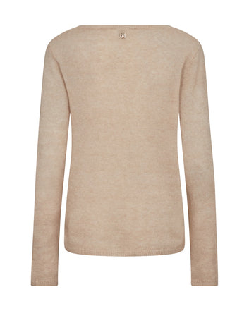 Mos Mosh Mmmape Sophia V-Neck Knit Doeskin
