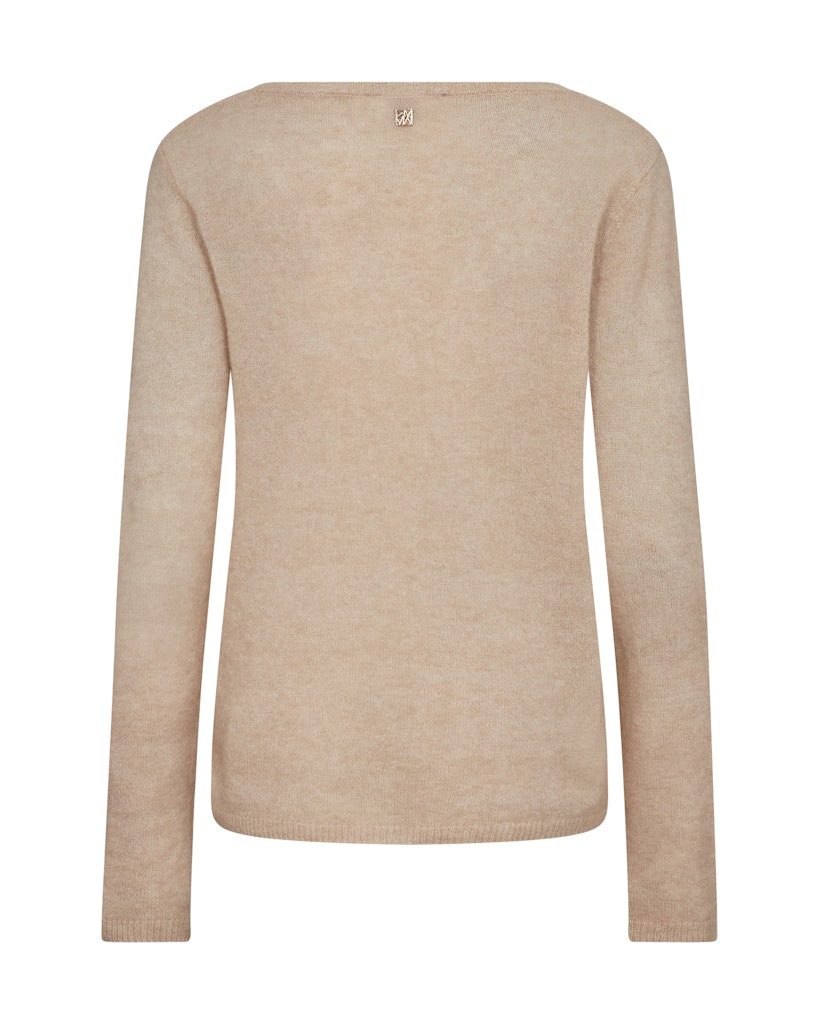 Mos Mosh Mmmape Sophia V-Neck Knit Doeskin