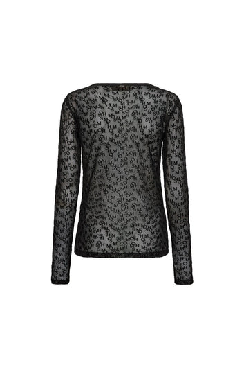 Mos Mosh Mmloretta Mono Mesh Blouse Black